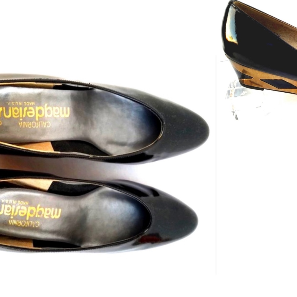 ..Magdesians Designer Metallic Wedge High Heels Shoes Trend Summer 2022 NWT